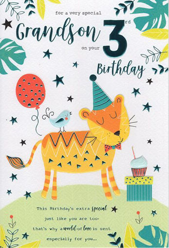 Picture of GRANDSON 3RD BIRTHDAY CARD